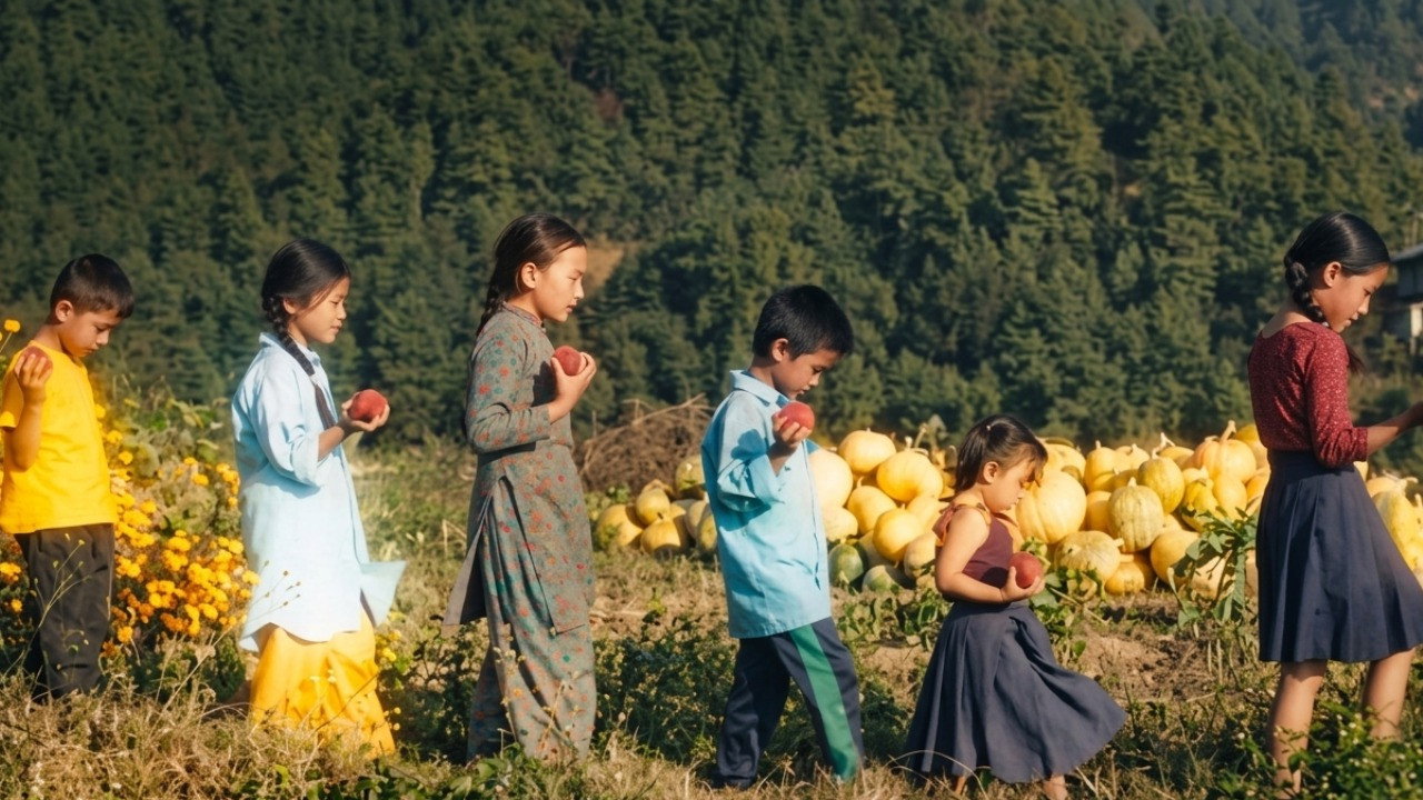 What grows in Thari Maila’s vegetable garden?