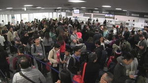 Lines and Lives at Airport Immigration
