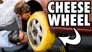 We Put Cheese Wheels On A Car