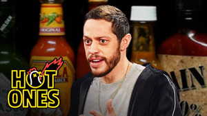 Pete Davidson Drinks All the Milk While Eating Spicy Wings