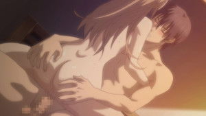 Repeated words of affection and sweet kisses.