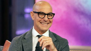Stanley Tucci, Maria Becerra, Douglas Emhoff