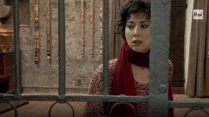 The girl with the little dog