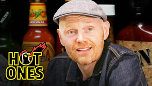 Bill Burr Gets Red in the Face While Eating Spicy Wings