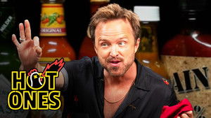 Aaron Paul Gets Broken Bad While Eating Spicy Wings