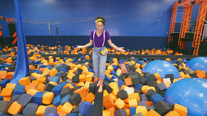 Meekah Flips on a Trampoline at Skyzone