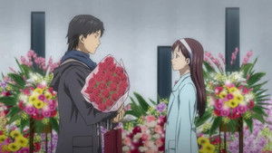 Even though the glass was tipped over, didn't you notice? Not even one drop of water remained.