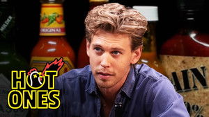 Austin Butler Searches for Comfort While Eating Spicy Wings